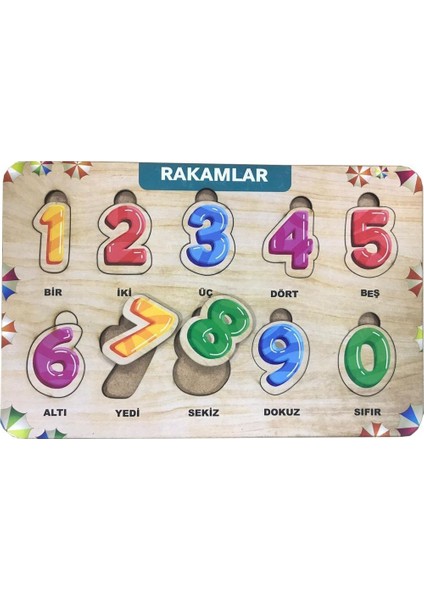 Ahşap Oyuncak Sayılar Rakamlar Bul Tak