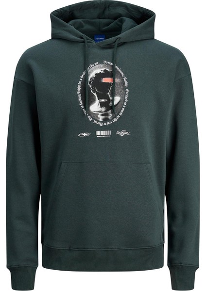 Jack & Jones Joropus Sweat Hood Tg Erkek Yeşil Sweatshirt 12243619-Green