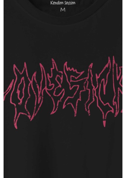 Lovesick Blackpink Kpop Korea Gotik Baskılı Tişört T-Shirt fiyatları