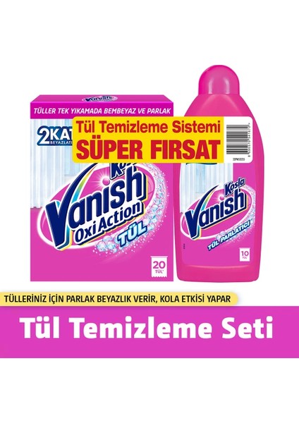 Vanish Kosla Tül Temizleyici Toz 450GR + Parlatıcı 450 ml