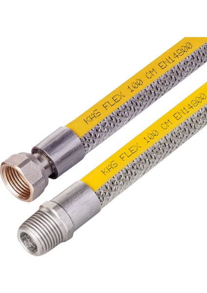 1/2″-1/2″ 50 Cm ocak Doğalgaz Bağlantı Flexleri - Örgülü (316 L)