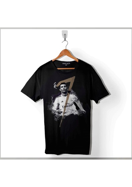 Cristiano Ronaldo Real Madrid Cr7 Gol Krali Baskılı Tişört T-Shirt