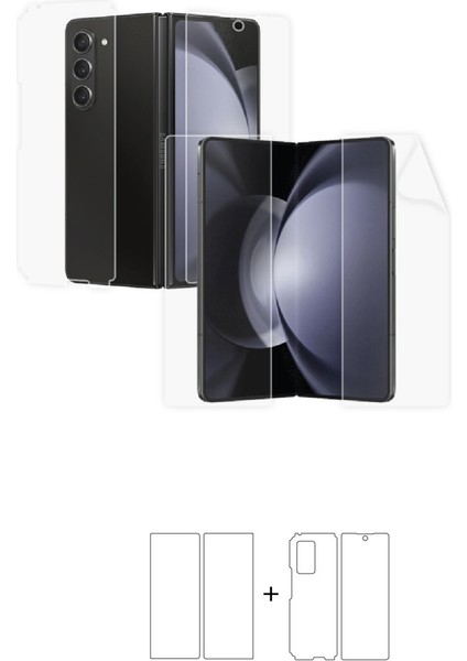 Galaxy Z Fold 5 Full Body Tam Kaplama 360 Derece Koruyucu Poliüretan Film