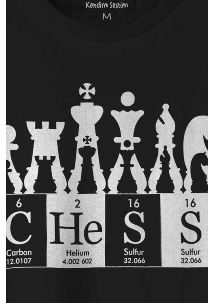 Chess Periodic Satranç Periyodik Fischer Baskılı Tişört T-Shirt fiyatları