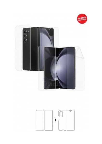 Galaxy Z Fold 5 Full Body Tam Kaplama 360 Derece Tpu Koruyucu Film