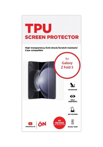 Galaxy Z Fold 5 Ekran Koruyucu Esnek Tpu Film