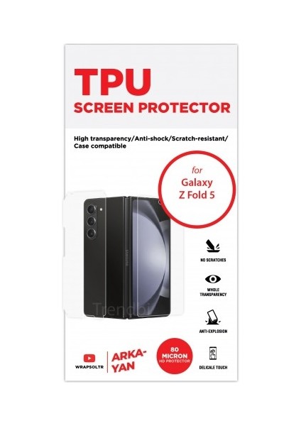 Galaxy Z Fold 5 Arka ve Yan Koruyucu Tpu Film