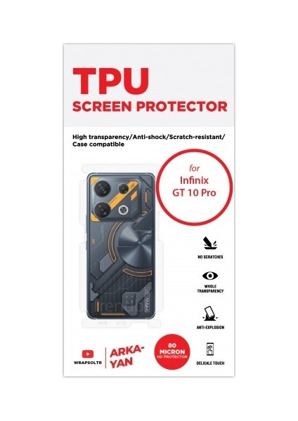 Infinix Gt 10 Pro Arka Yan Koruyucu Tpu Film