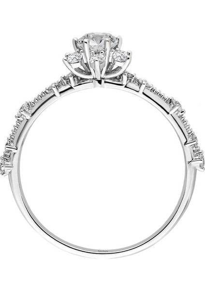 Pırlanta ve Beyaz Topaz Taşlı Elurra Yüzük 0402R0043 modelleri