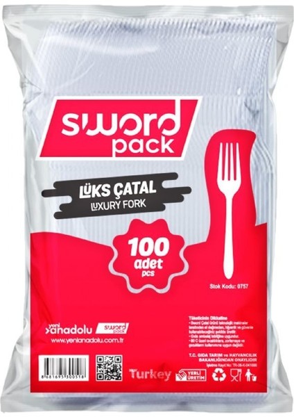 Lüx Plastik Çatal 100 Lü