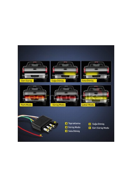 Pick Up Ledi Off Road Bagaj Sinyalli Kayar LED Lamba 150 cm fiyatları