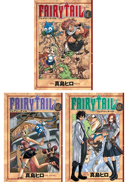 Fairy Tail 1-2-3. Ciltler Manga Seti - Hiro Maşima