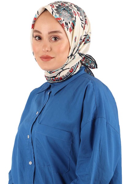 Gri Sıra Lale Desen Ipeksi Eşarp fiyatları