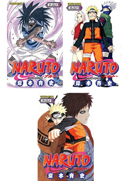 Naruto 27-28-29. Ciltler Manga Seti - Masaşi Kişimoto