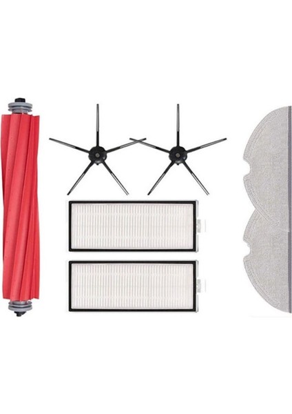 Roborock q7 Max Plus Uyumlu Siyah Fırça Filtre Yedek Set