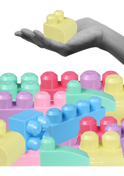 3158 Pastel Renkler Mega Blok Seti 133 Parça Kovalı