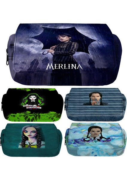 Stil 3 Çarşamba Addams Kalem Kutusu Sevimli Erkek Kız Kawaii Kalem Kutuları Depolama Çocuklar Kalem Kırtasiye Kutusu Okul Öğrencileri Malzemeleri Makyaj Çantası (Yurt Dışından) fiyatları