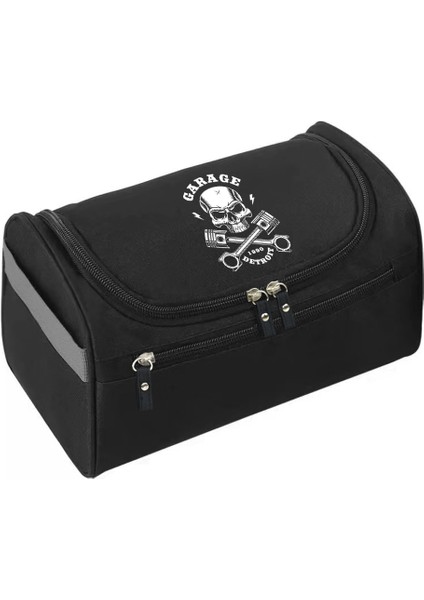 6SKULL031 Erkekler Fonksiyonel Asılı Seyahat Tuvalet Organizatör Durumda Kafatası Desen Güzellik Makyaj Çantası (Yurt Dışından) indirimleri