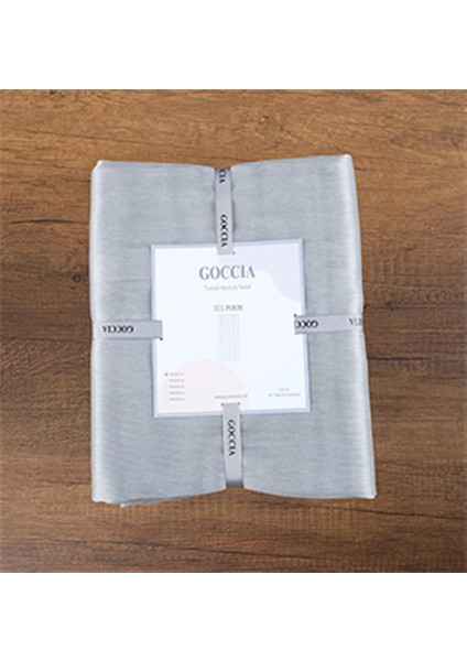 Murcia Dökümlü Tül Perde Pilesiz Gri fırsatları