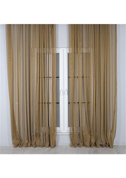Murcia Dökümlü Tül Perde Pilesiz Altın fiyatları