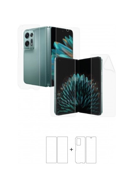 Oppo Find N2 Full Body Ön Arka ve Yan Tam Kaplama Koruyucu Poliüretan Film