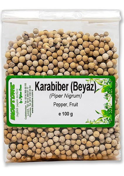 BioStore Beyaz Karabiber (Akbiber) 100 G