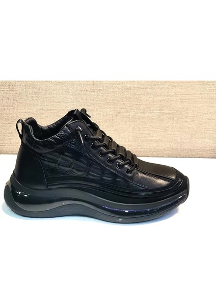 23K504-3 Erkek Deri Sneakers Siyah fiyatları