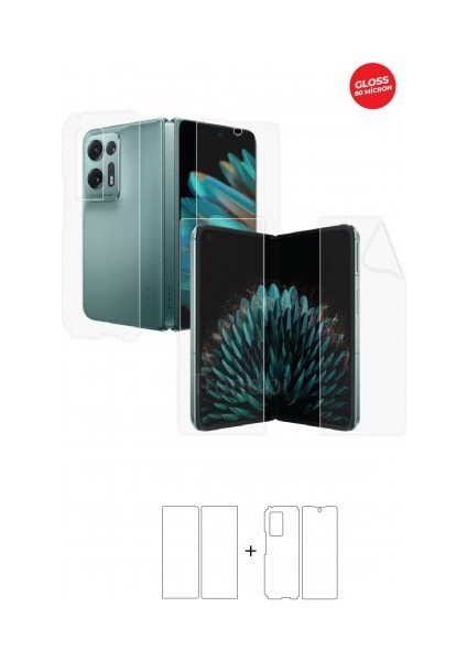 Oppo Find N2 Full Body Ön, Arka ve Yan Koruyucu 360 Derece Tam Kaplama Tpu Film