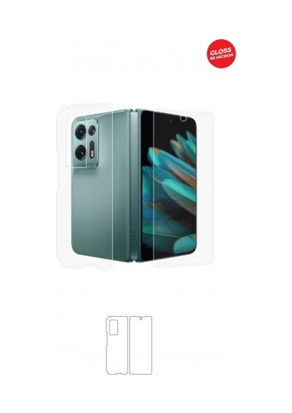 Oppo Find N2 Arka ve Yan Koruyucu Tpu Film
