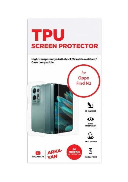 Oppo Find N2 Arka ve Yan Koruyucu Tpu Film fiyatları