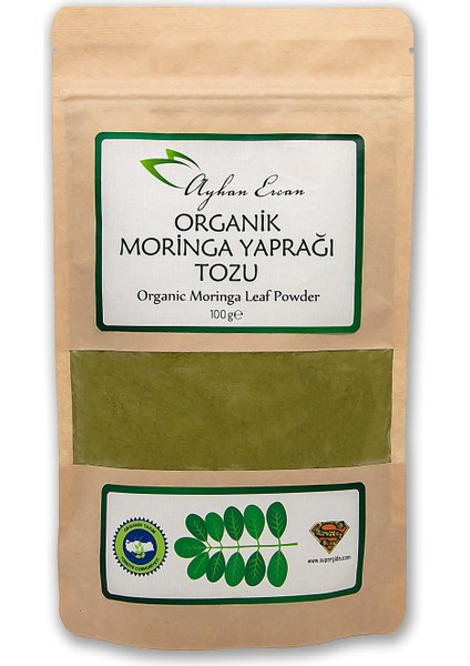 Ayhan Ercan Organik Moringa Yaprağı Tozu 100 G