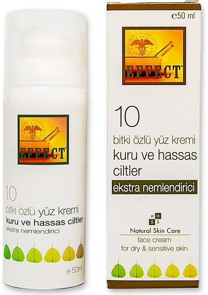 10 Bitki Özlü Kuru ve Hassas Ciltler için Nemlendirici Yüz Kremi 50 ml