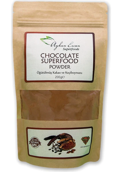 Ayhan Ercan Chocolate Superfood Powder Kakaolu İçecek Tozu 200 G