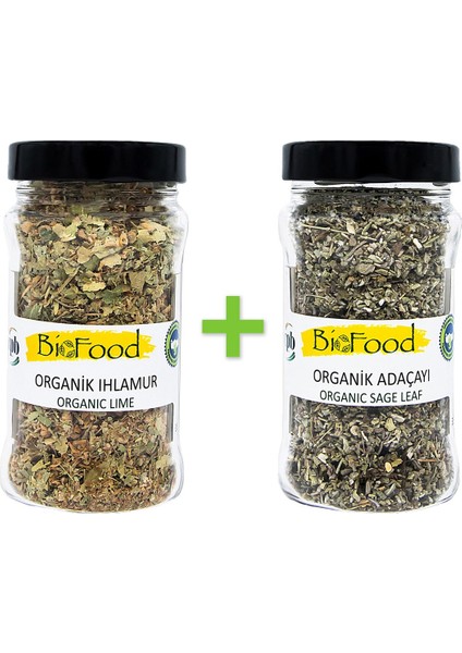 Organik Ihlamur 35 G+Biofood Organik Adaçayı 35 G