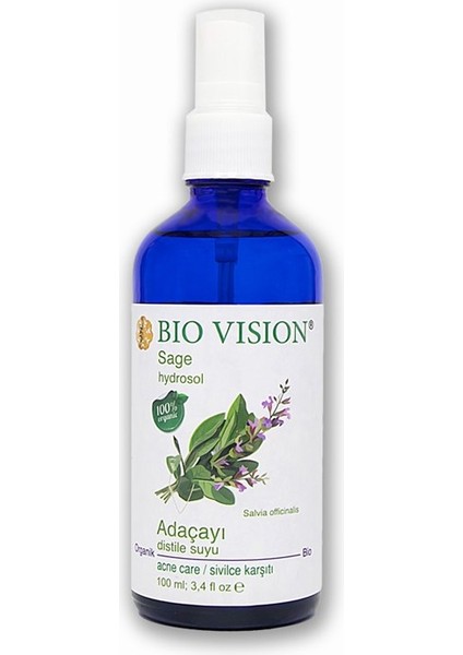 BioVision Saf Adaçayı Distile Suyu Sprey 100 ml