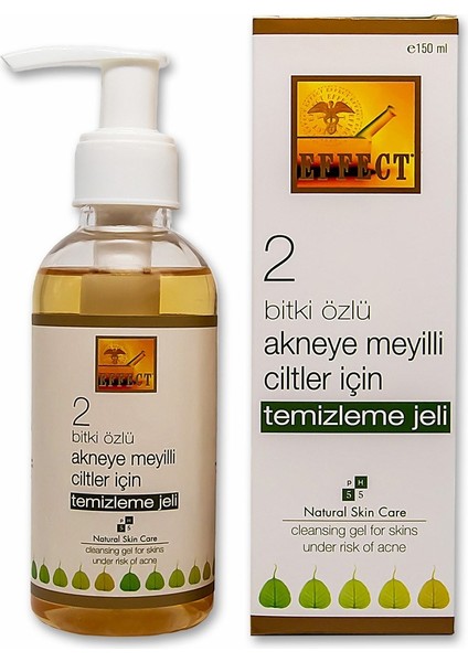 2 Bitki Özlü Akneye Meyilli Ciltler için Temizleme Jeli 150 ml