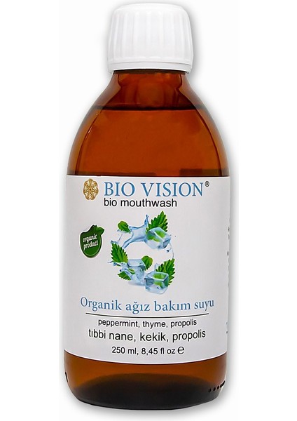 BioVision Organik Naneli Ağız Bakım Suyu 250 ml