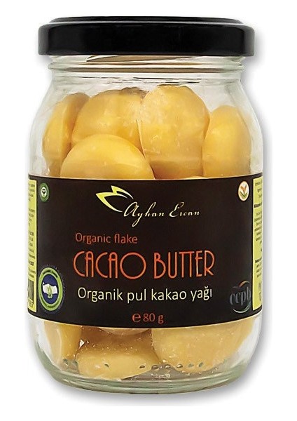 Ayhan Ercan Organik Cacao Butter Wafer Flake Pul Kakao Yağı 80 G