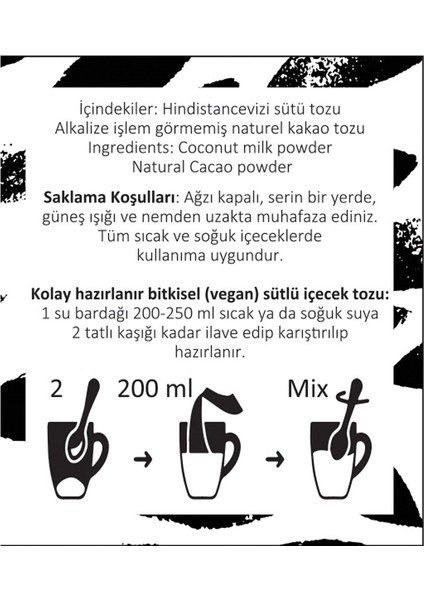 Ayhan Ercan Vegan Hindistan Cevizi Sütlü Kakaolu İçecek Tozu 90 G