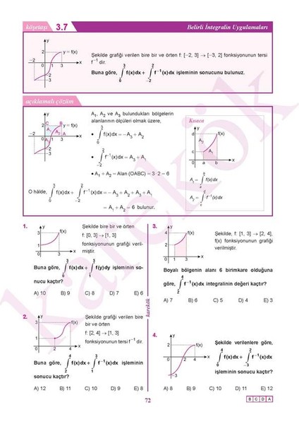 Güncel AYT Integral Sıfır Konu Anlatımlı Çözümlü Soru (Integral'im Sıfı