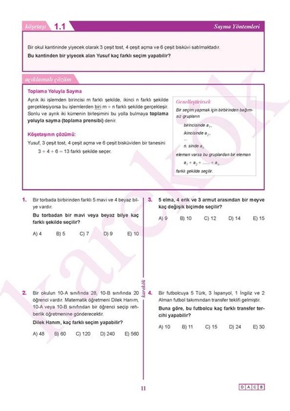 Güncel 10. Sınıf Matematik Konu Anlatımlı Çözümlü Soru Mps (Modüler Pi