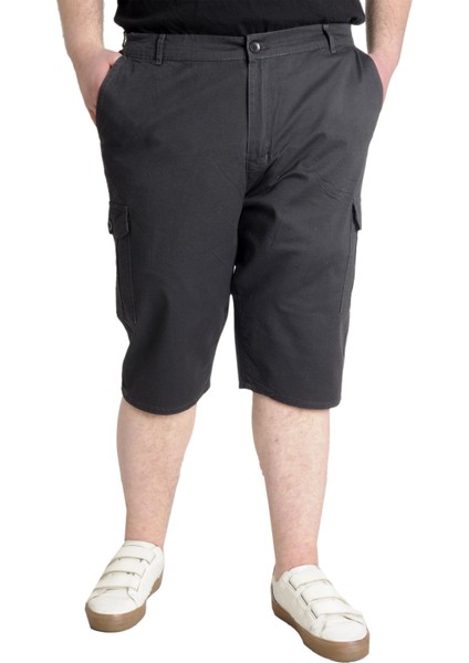 Mode Xl Büyük Beden Erkek Kapri Klasik 21401 Antrasit