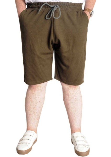 Büyük Beden Erkek Şort Interlok 23515 Haki
