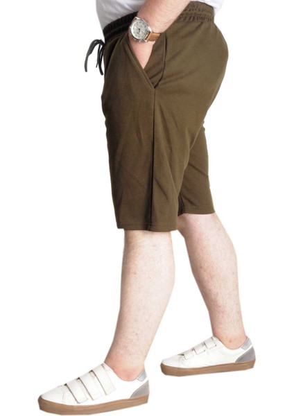 Büyük Beden Erkek Şort Interlok 23515 Haki fiyatları