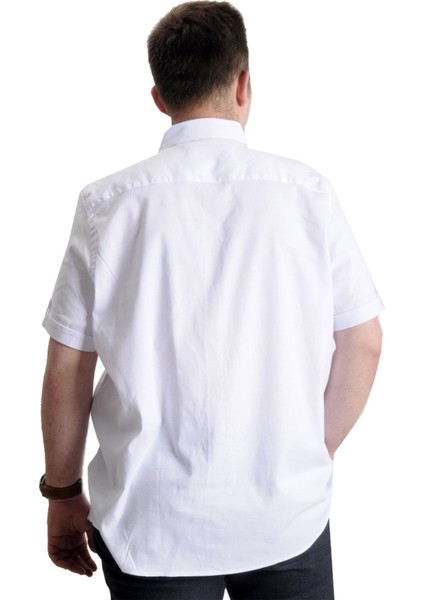 Erkek Büyük Beden Gabardin Gömlek Hustle 23306 Beyaz fırsatları