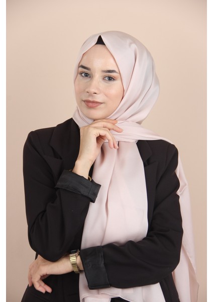 Soft Pudra Siyane Scarf Kristal Şal