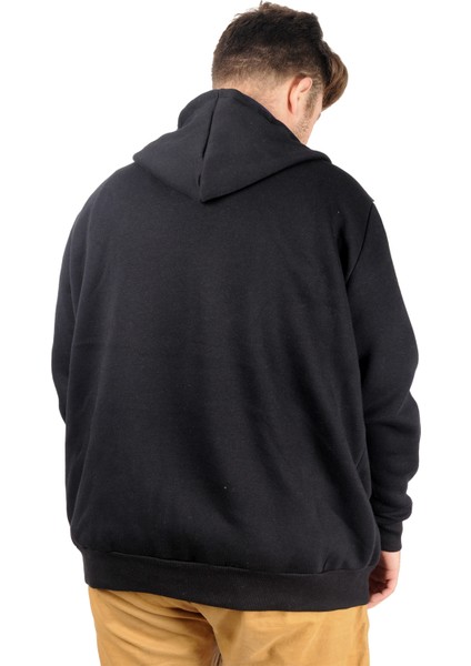 Erkek Sweat Kapşonlu Pieced Embroidered 21514 Lacivert