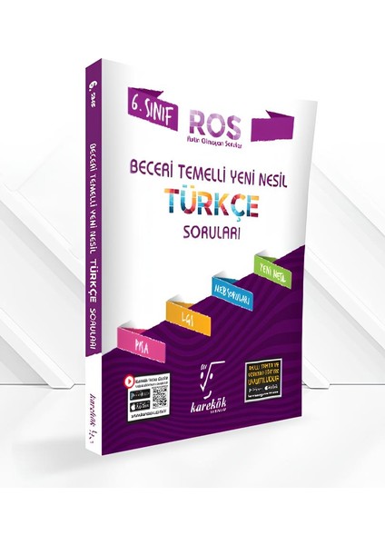 Karekök Yayıncılık Güncel 6. Sınıf Türkçe Konu Anlatımlı  +  Soru Bankası  +  Yeni Nesil Sorula