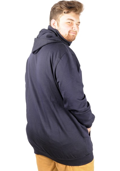 Büyük Beden Erkek Sweatshirt Arm Mask 21505 Lacivert