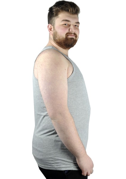 Büyük Beden Erkek Atlet Bisiklet Yaka 6340 Gri Melanj fiyatları